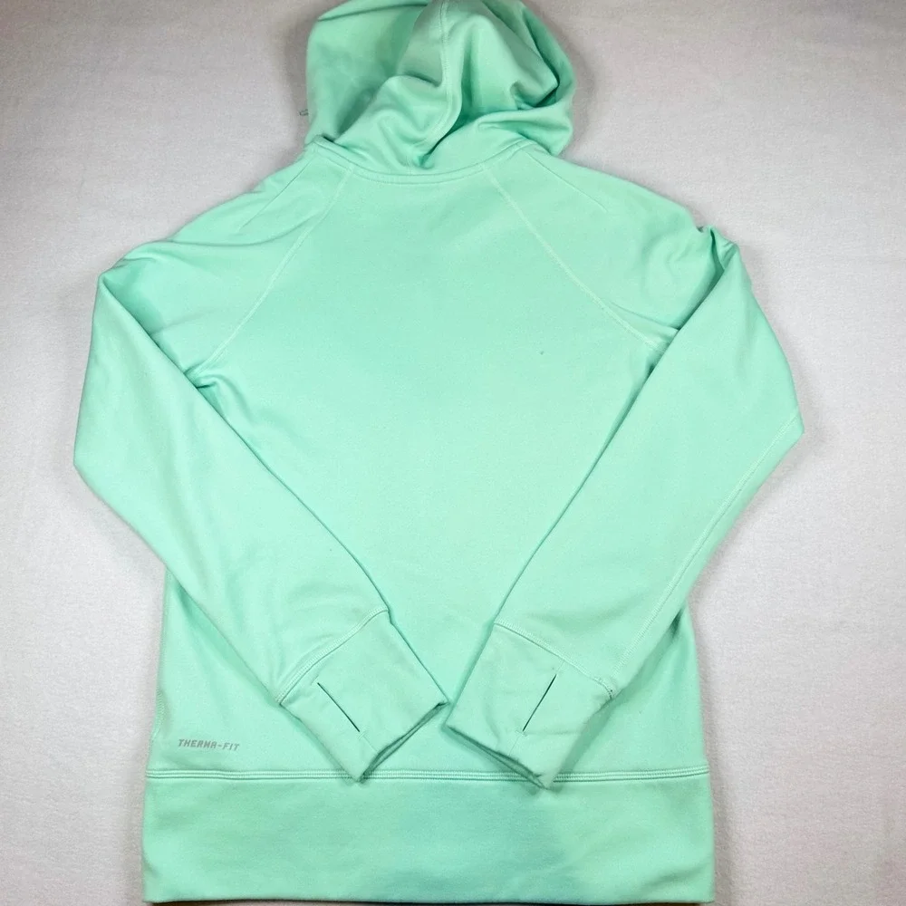 Nike Therma-FIT Full Zip Hoodie Mint Green Neon Yellow Women Medium 0360